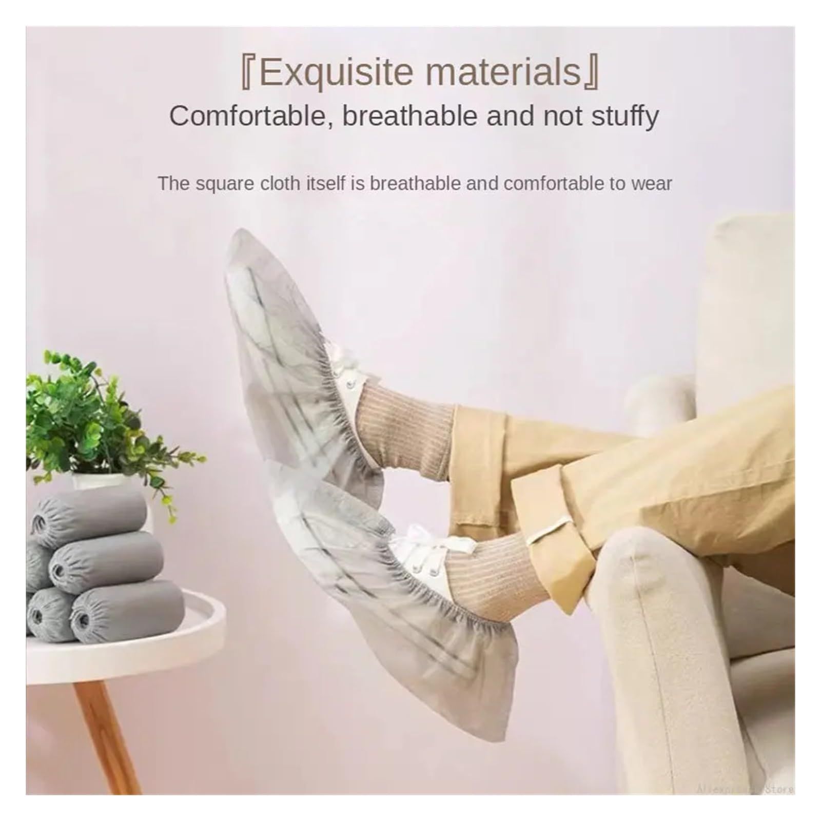 Non-Woven Shoe Cover Disposable Shoes Cover Boot Covers Non Slip Shoes Cover for Household Hotel Water Resistant โ image 3