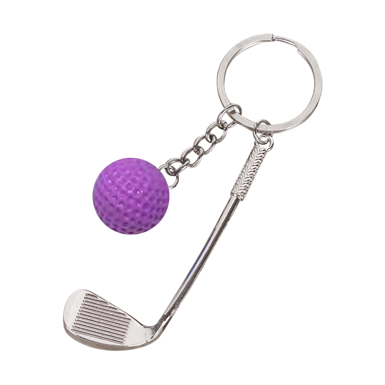 Pendant, Hangs Promotion, Simulation Golf Keychain Bag Pendant Sports Supplies Ball Keychain Purple