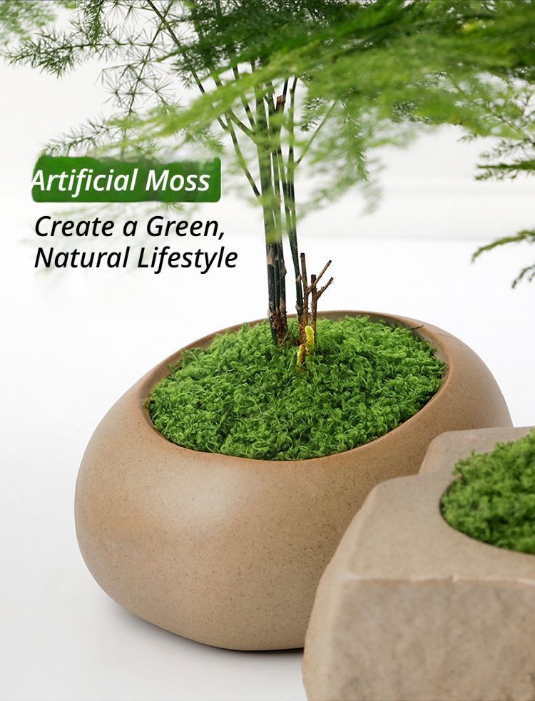 diy artificial moss lawn-New moss (light green thread style) 1m × 1m — image 2