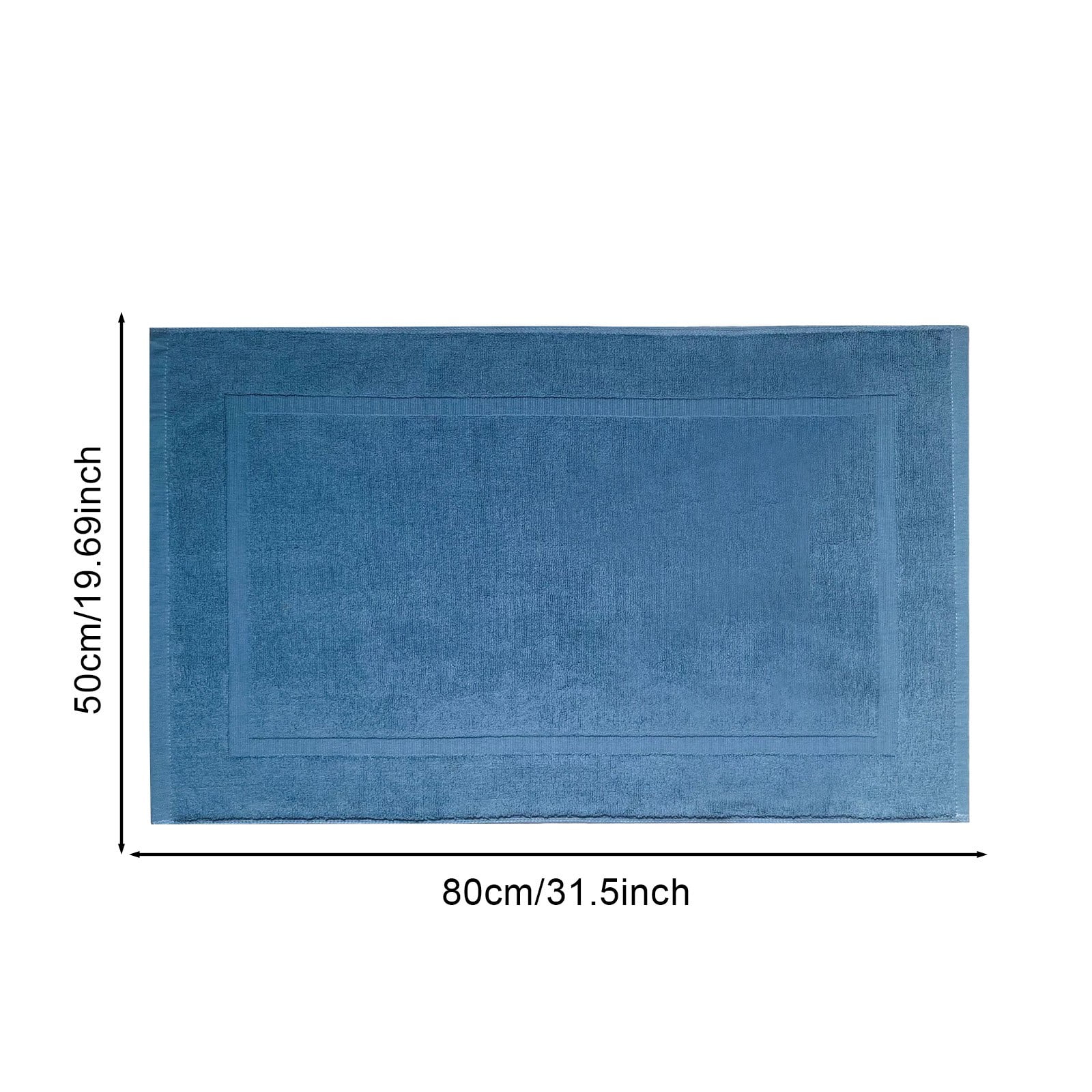 2PCS White Cotton Classic Rug Bath Mats Absorbent Cotton Hotel Spa Shower Bathtub Mats [Not A Bathroom Rug] Machine Washable Shower Bathroom Floor Towel A 1PCS — image 3