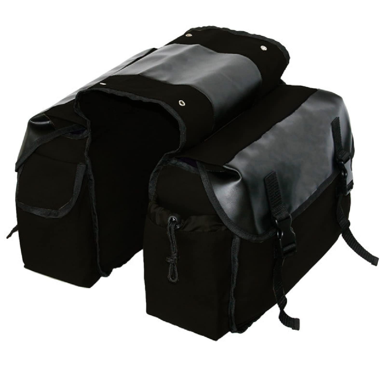 Motorcycle Saddle bags, Waterproof motorcycle saddlebags, Motorcycle Saddlebag Side Tool Bags Cycling Luggage Bag Riding Travel Canvas Waterproof (Black) β image 5