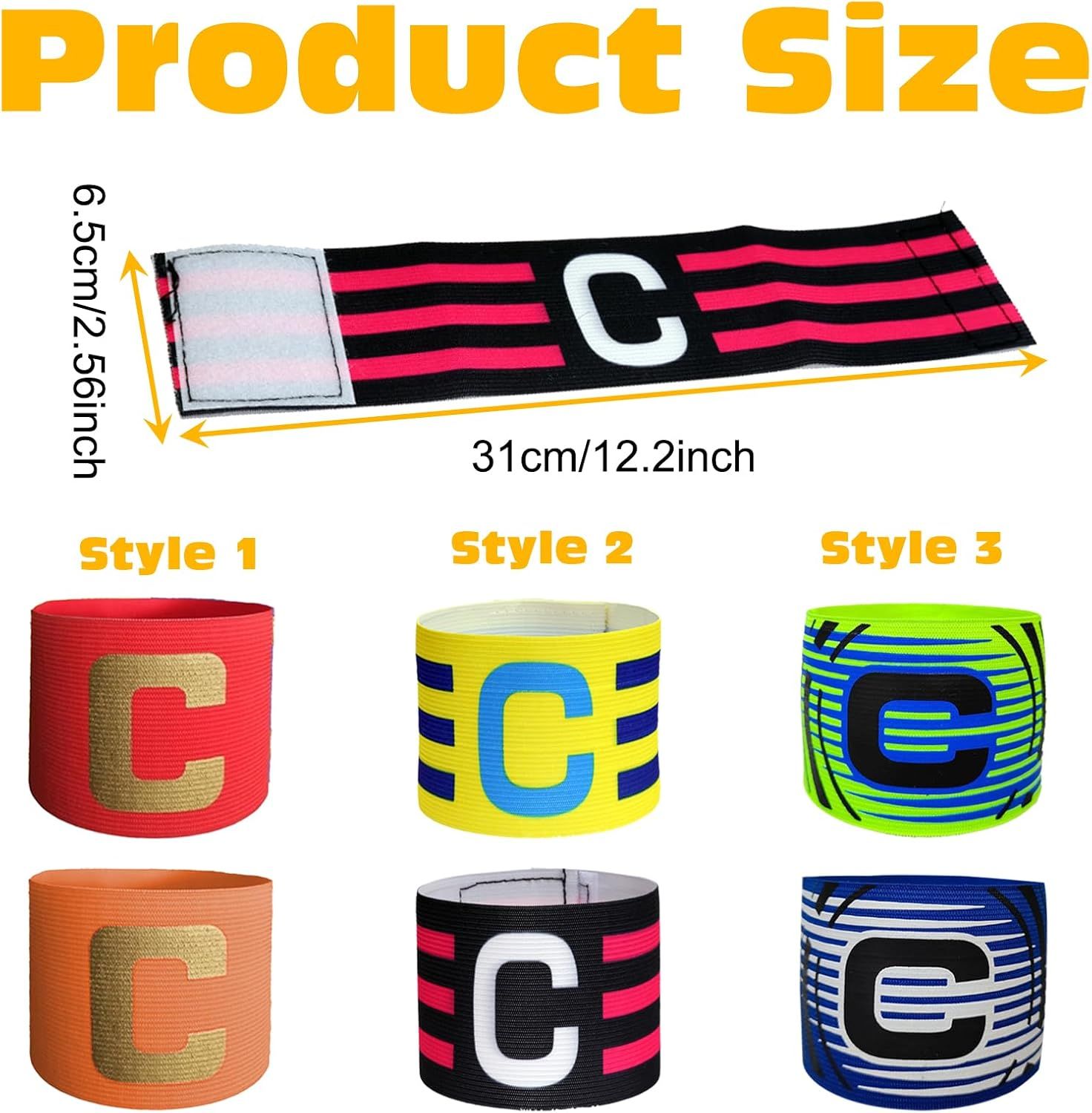 6 Piece Football Captain Armbands 6 Colors 3 Styles — image 2