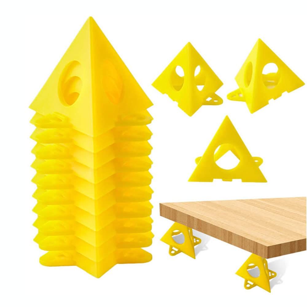 20Pcs Pyramid Stands Paint Triangle Stands Cabinet Door Risers Yellow Cone Canvas Door Risers Support Stands Painting