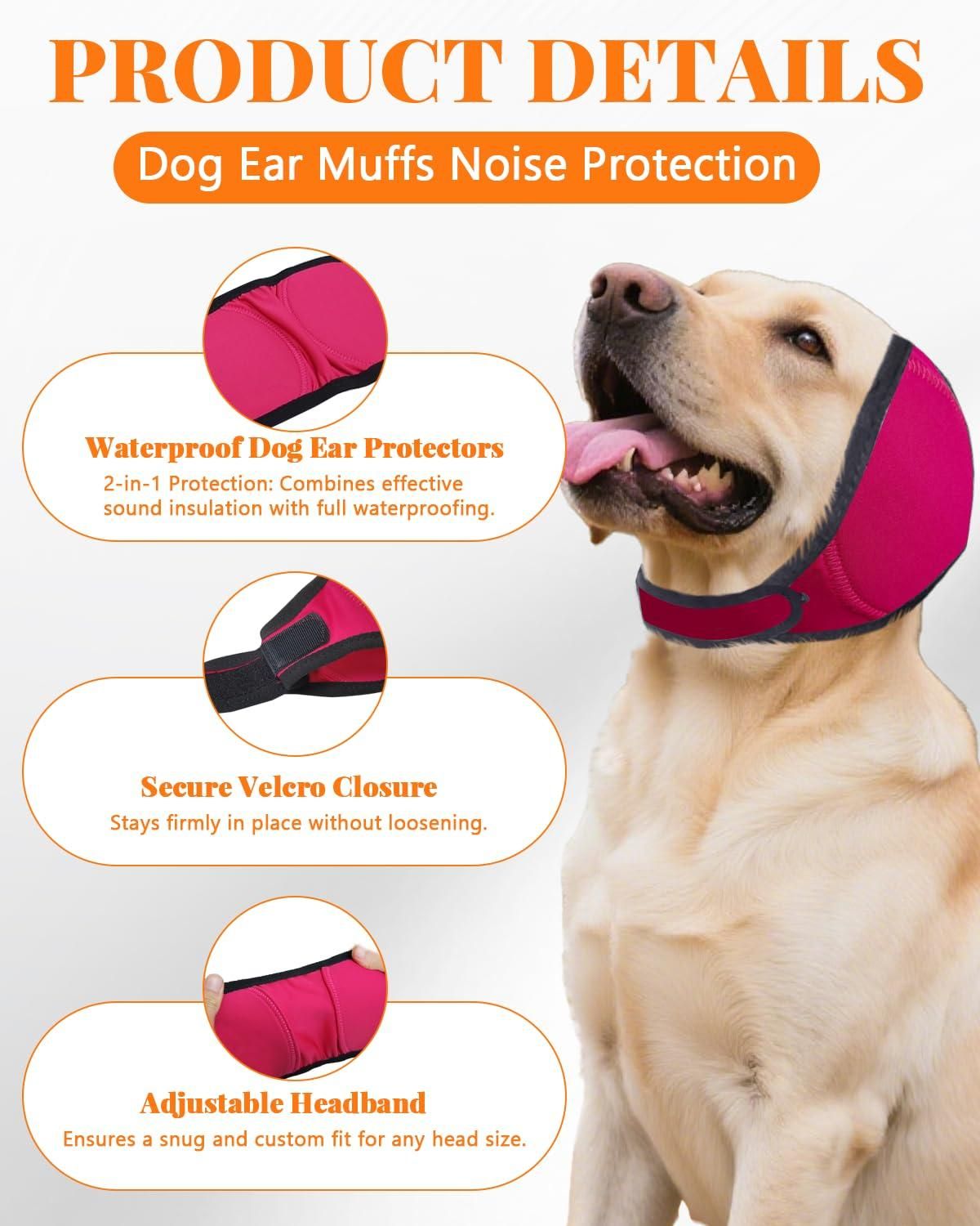Dog Ear Cover Noise Protection Adjustable Grooming Hood Comfortable Pet Accessory - Dark Grey M โ image 5