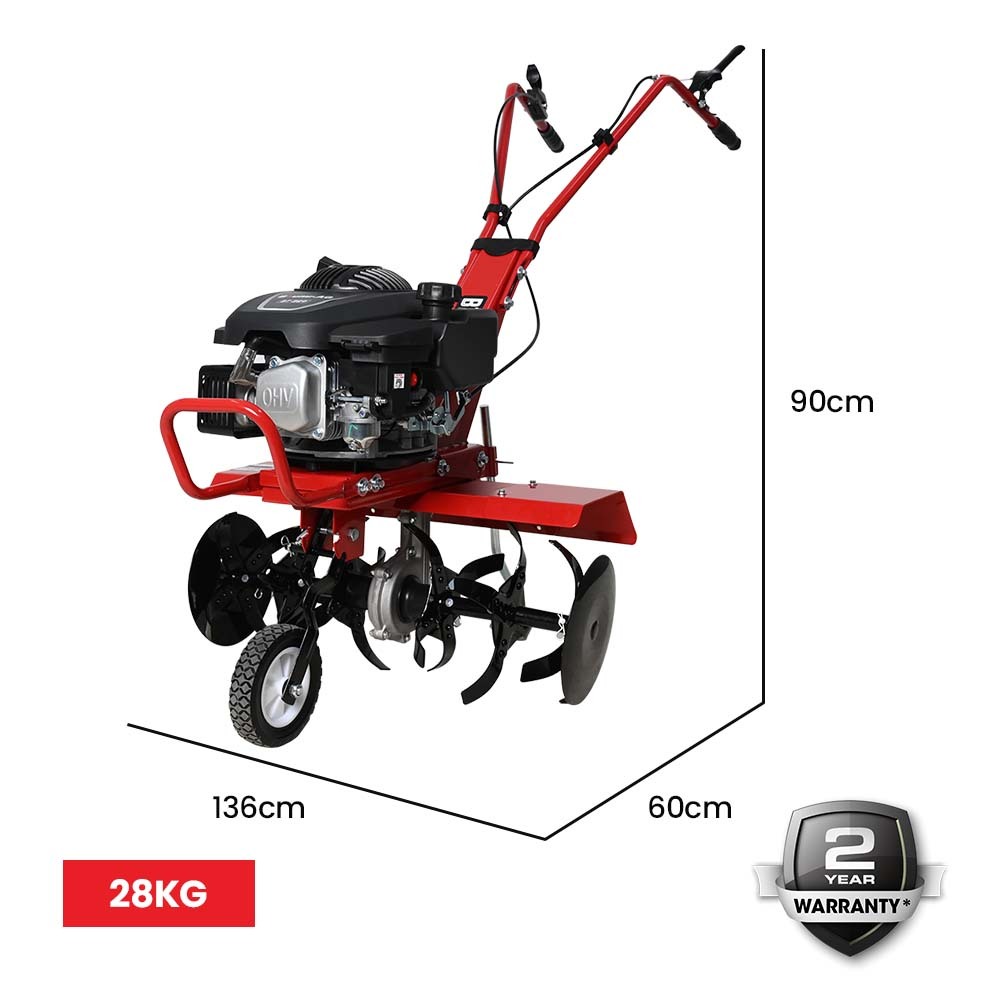 Baumr-AG 150CC Garden Tiller Cultivator Petrol Rototiller 4-Stroke Soil Power Rotary Hoe โ image 6