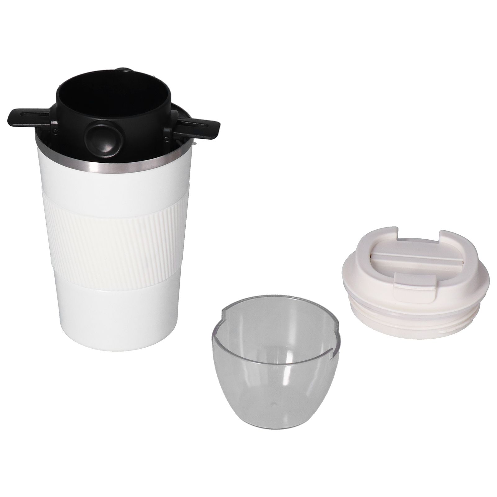 380ML Thermal Travel Mug Insulated Cup Portable Stainless Steel Vacuum Coffee Mug for Outdoor Car(Coffee Cup Filter Container ) — image 2