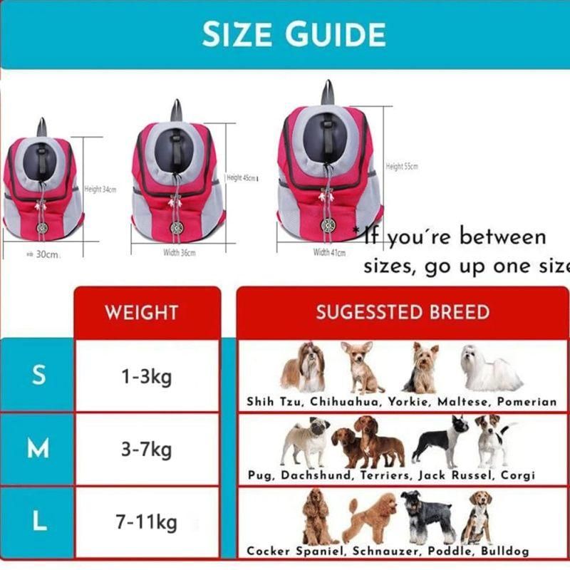 Breathable Mesh Pet Carrier Backpack For Dogs Cats Hiking Travel - Rose Red L โ image 4