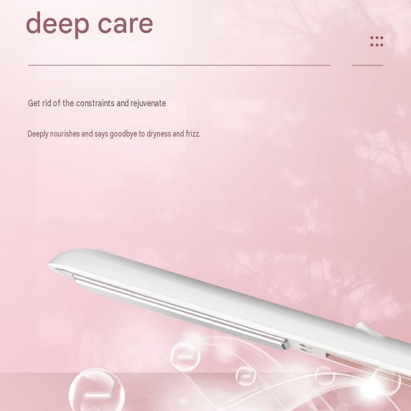 White Mini Cordless Hair Straightener - 3 Temperature Settings, Fast Heat-Up, Travel Friendly, Straight & Curl 2-in-1 Styling Tool for On-The-Go Use,Suitable — image 5