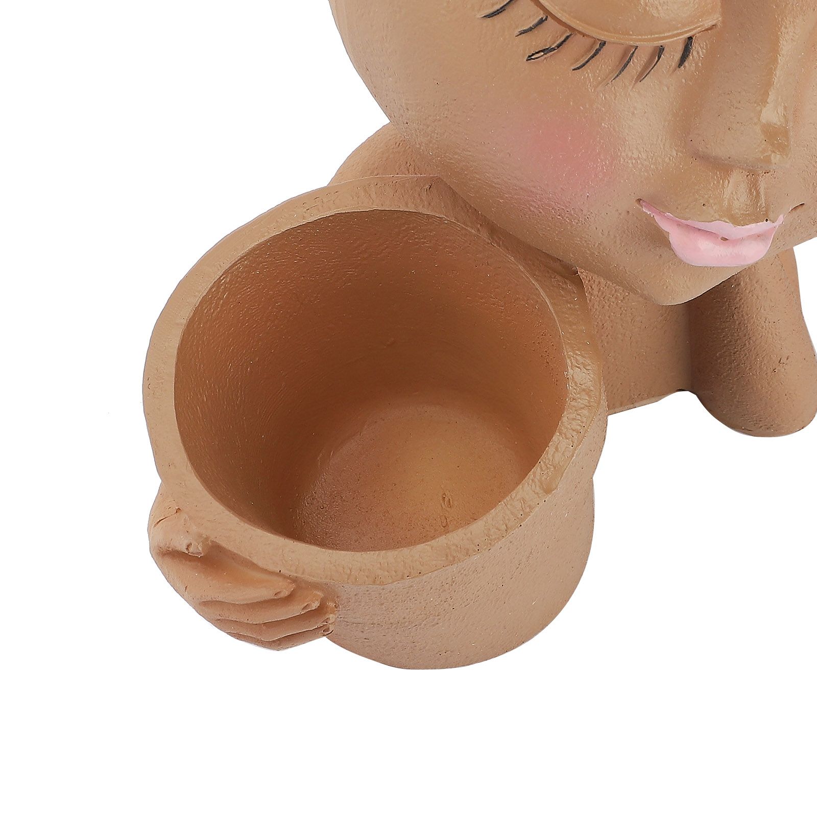 Dual Flower Pot Resin Cute Look Decorative Flower Planter for Home Balcony Courtyard — image 5