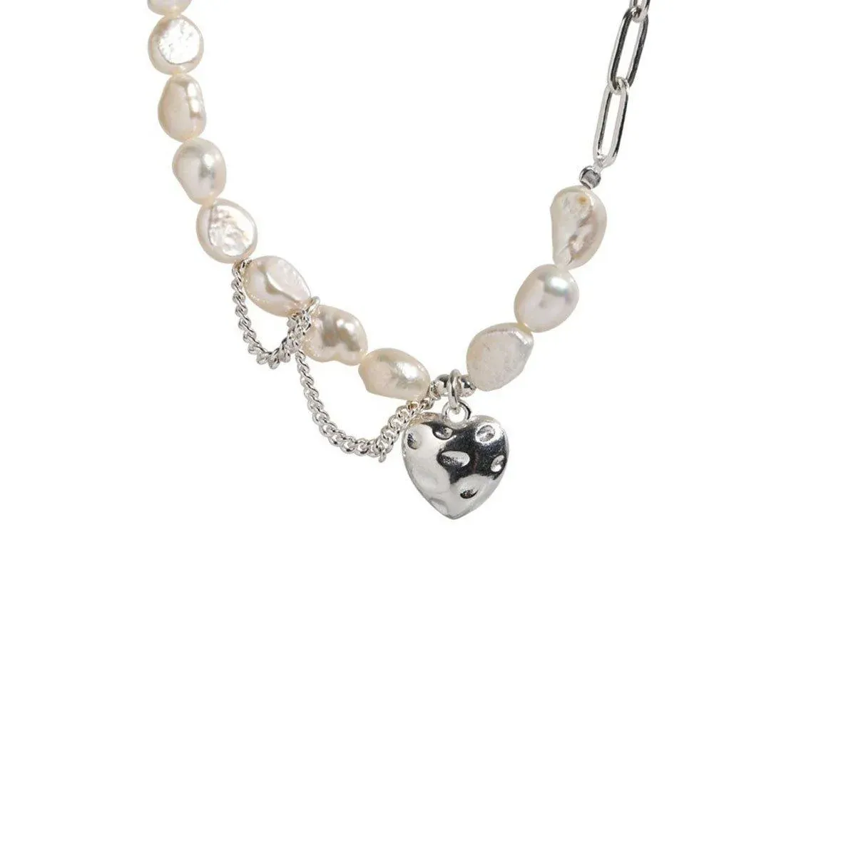 Sweet Love Heart Necklace Tassel Chain Asymmetric Collarbone Jewelry for Women โ image 2