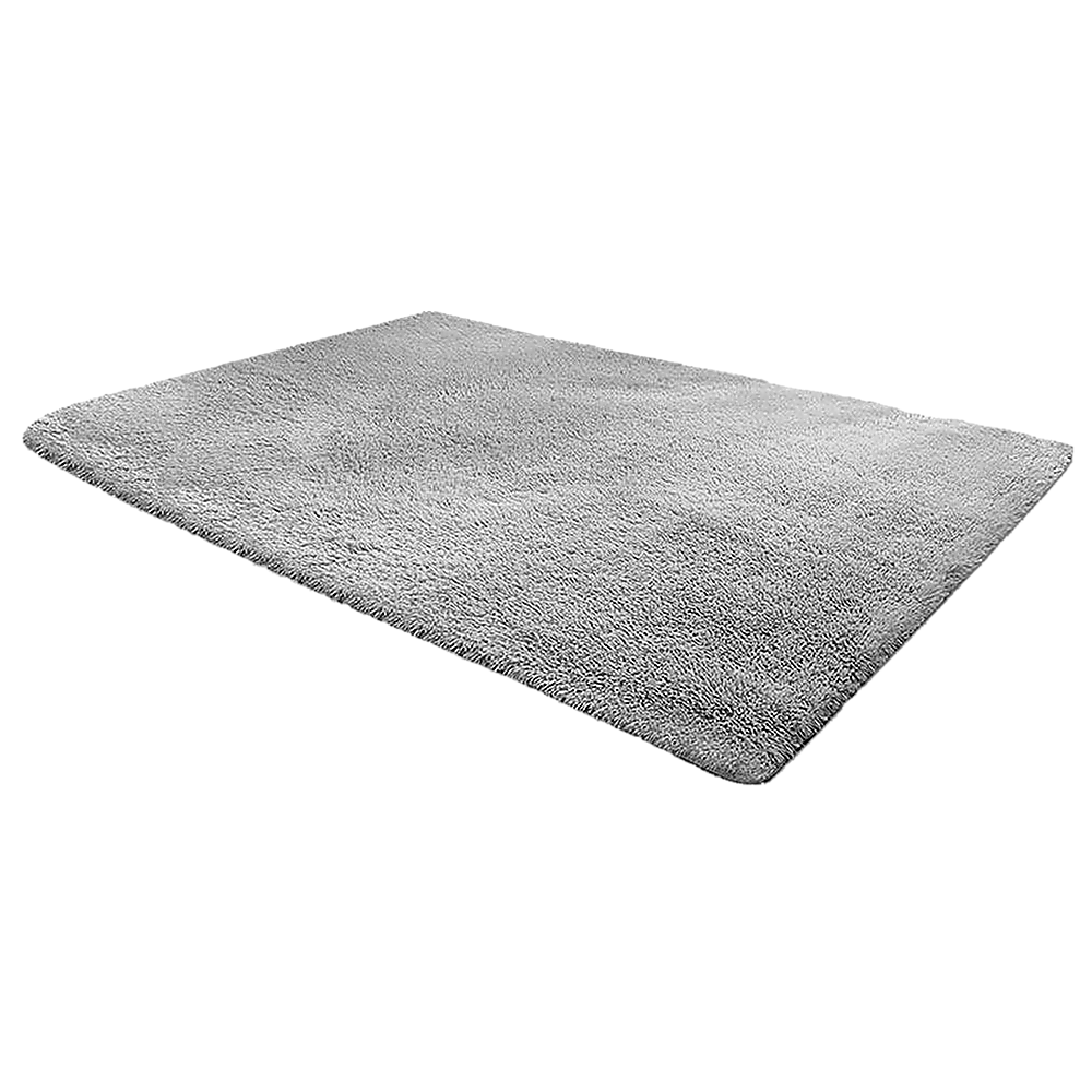230 × 200cm Floor Rugs Large Shaggy Rug Area Carpet Bedroom Living Room Mat - Grey — image 3