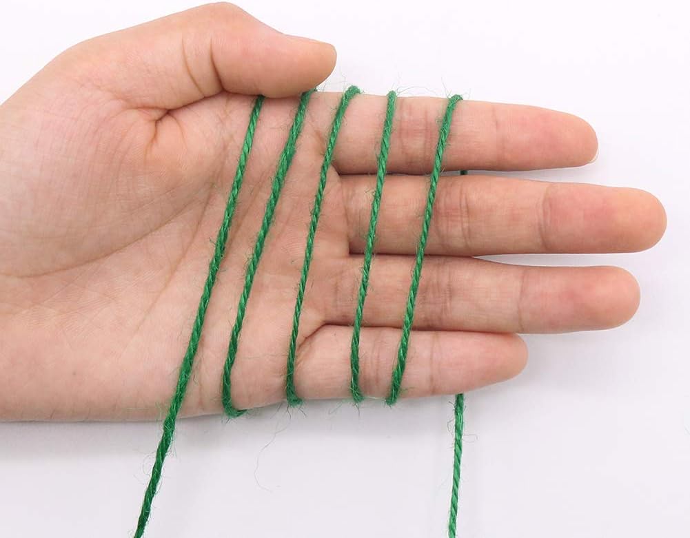 Garden Twine, 656 Feet 2mm Green Jute Twine for Gardening, Plant Ties for Climbing Plants, Tomatoes, Vegetables, Crafts — image 3