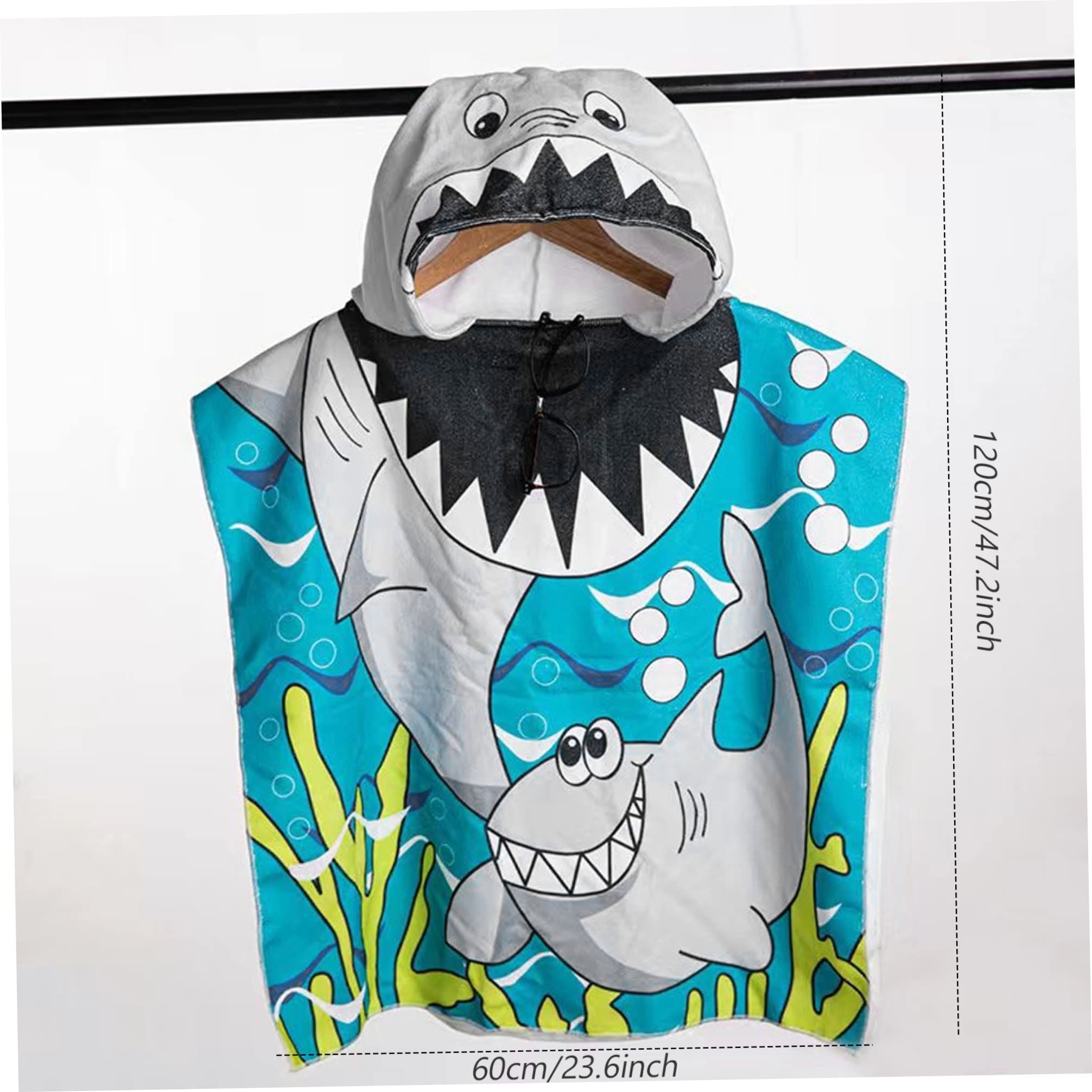 Beach Bath Poncho Towels,Kids Poncho Towel Swimming Towel Microfibre Ultra Soft and Extra Large Bathrobe for Girls Boys Children — image 4