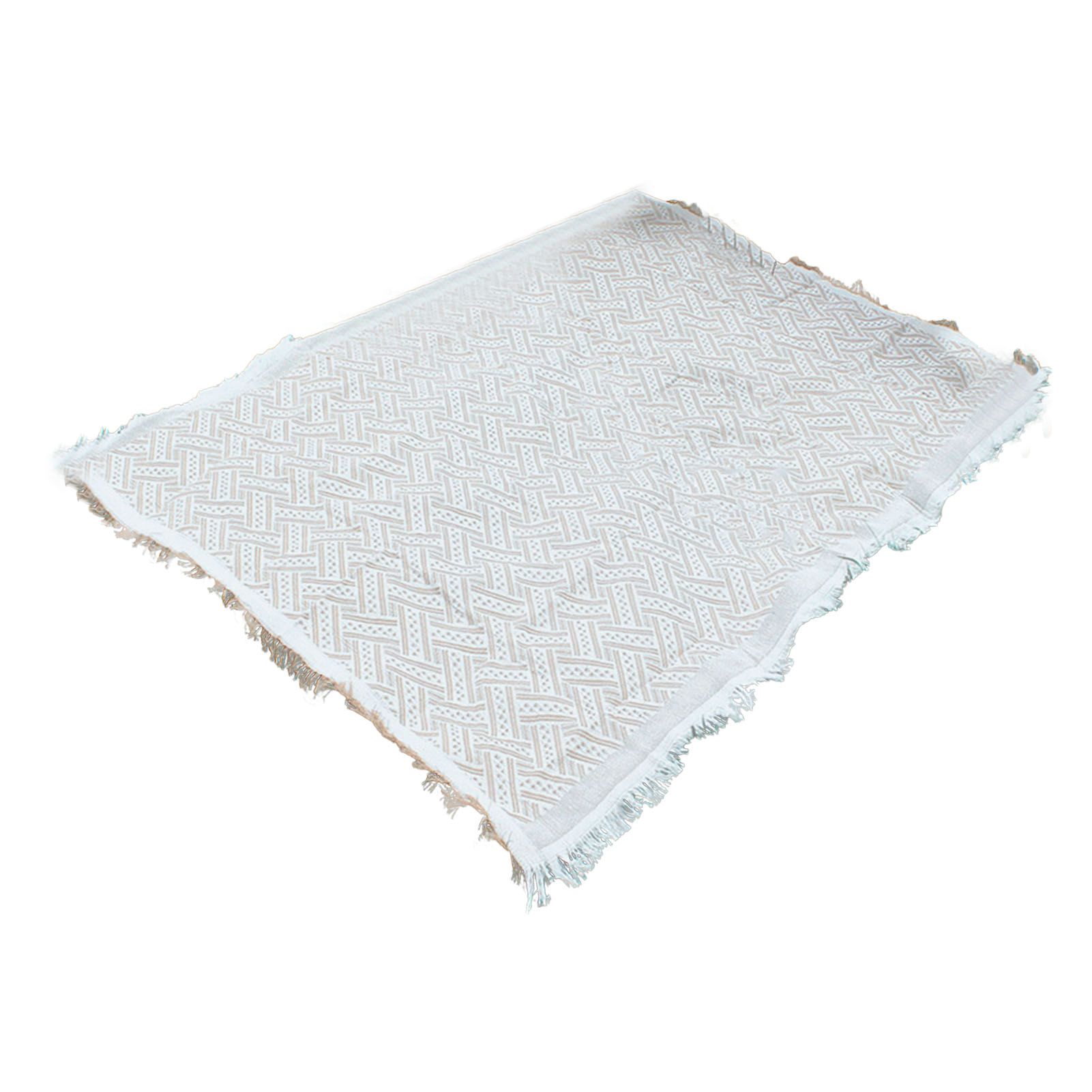 Outdoor Picnic Blanket with Fringe Cotton Soft Comfortable Simple Style for Camping Beach 180x130