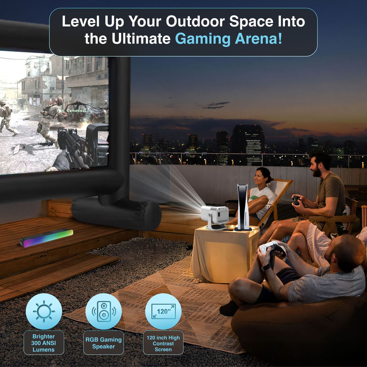 Laser Precision Outdoor Gaming Projector Bundle โ image 2