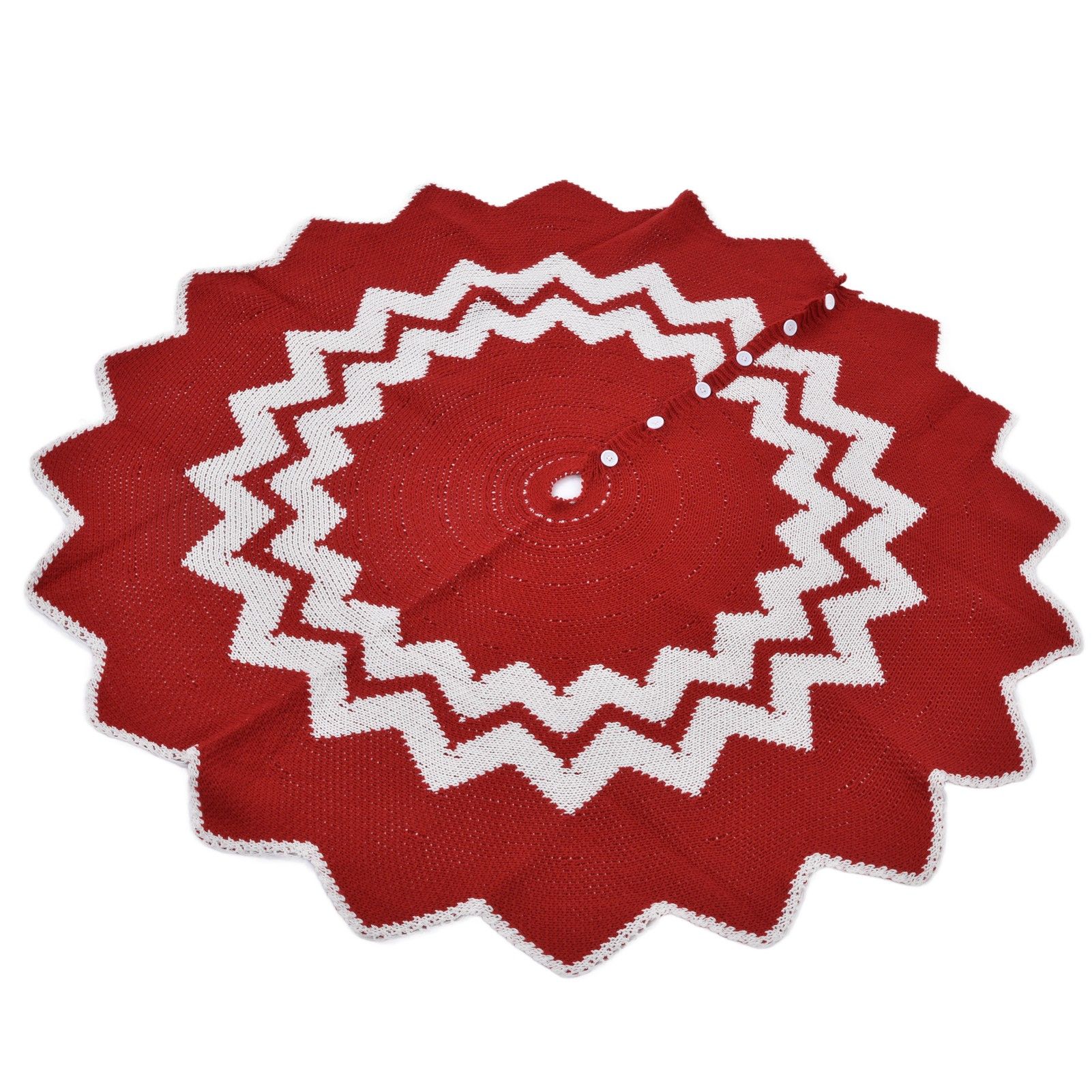 Christmas Tree Skirt Acrylic Fiber Knitting Floor Mat Cover Pad Xmas Party Home Decoration Props — image 6