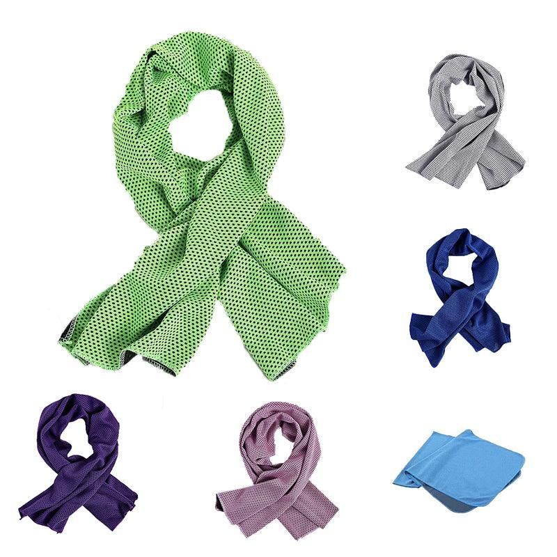 Instant Cooling Towel Gym Sport Golf Exercise Jog Cycling Outdoor Ice Cold Scarf - Green โ image 3