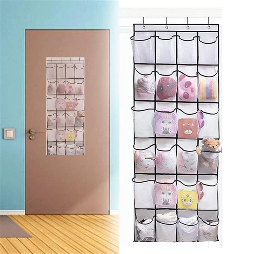 Large Mesh Pockets Over The Door Shoe Rack, Hanging Shoe Organizer for Closet Hanging Shoe Rack Holder Hanger — image 3