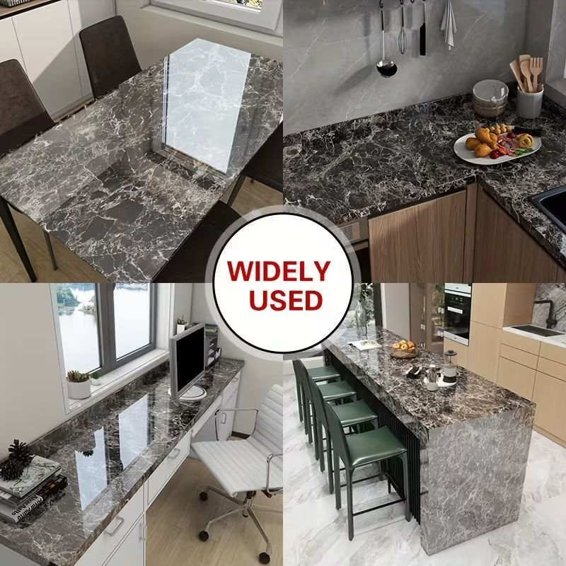 Marble Wall Sticker Waterproof Wallpaper Peel And Stick Tile Self Adhesive Film - BZ04 - Size 60-200CM — image 6