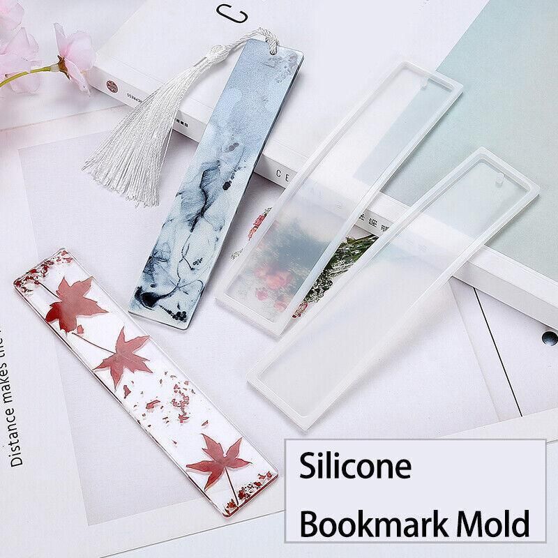 5PCS Silicone Bookmark Mould Rectangle Resin Craft Making Tool for DIY Projects β image 4