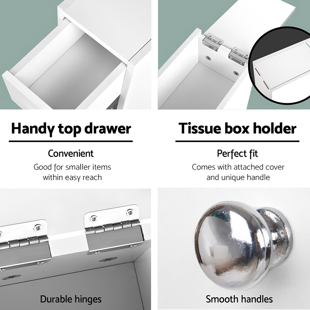 Artiss Bathroom Storage Cabinet Tissue Holder โ image 4