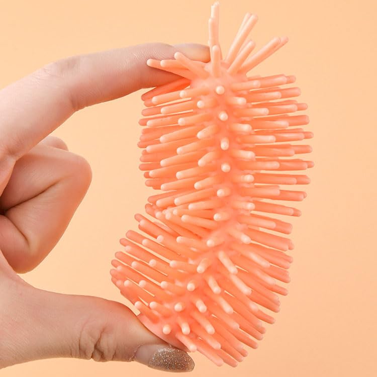4-in-1 Bottle Cleaning Brush Set with Rotating Brush Heads and Countertop Drying Stand for Baby Bottles, Cups and Straws, Orange — image 2