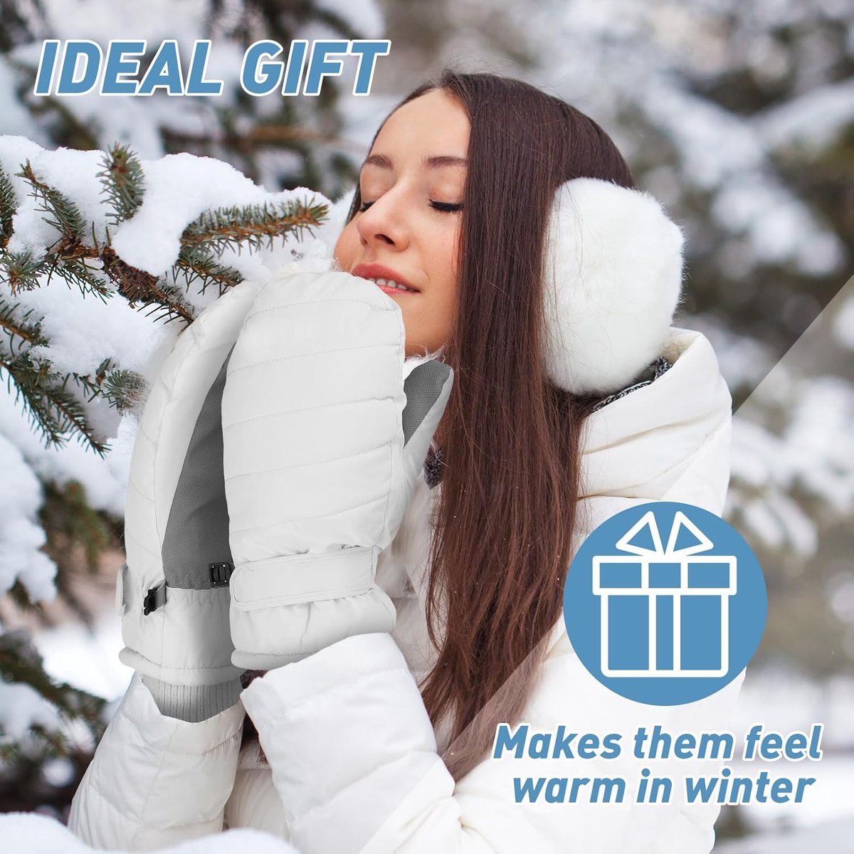 Waterproof ski gloves for women in winter — image 2