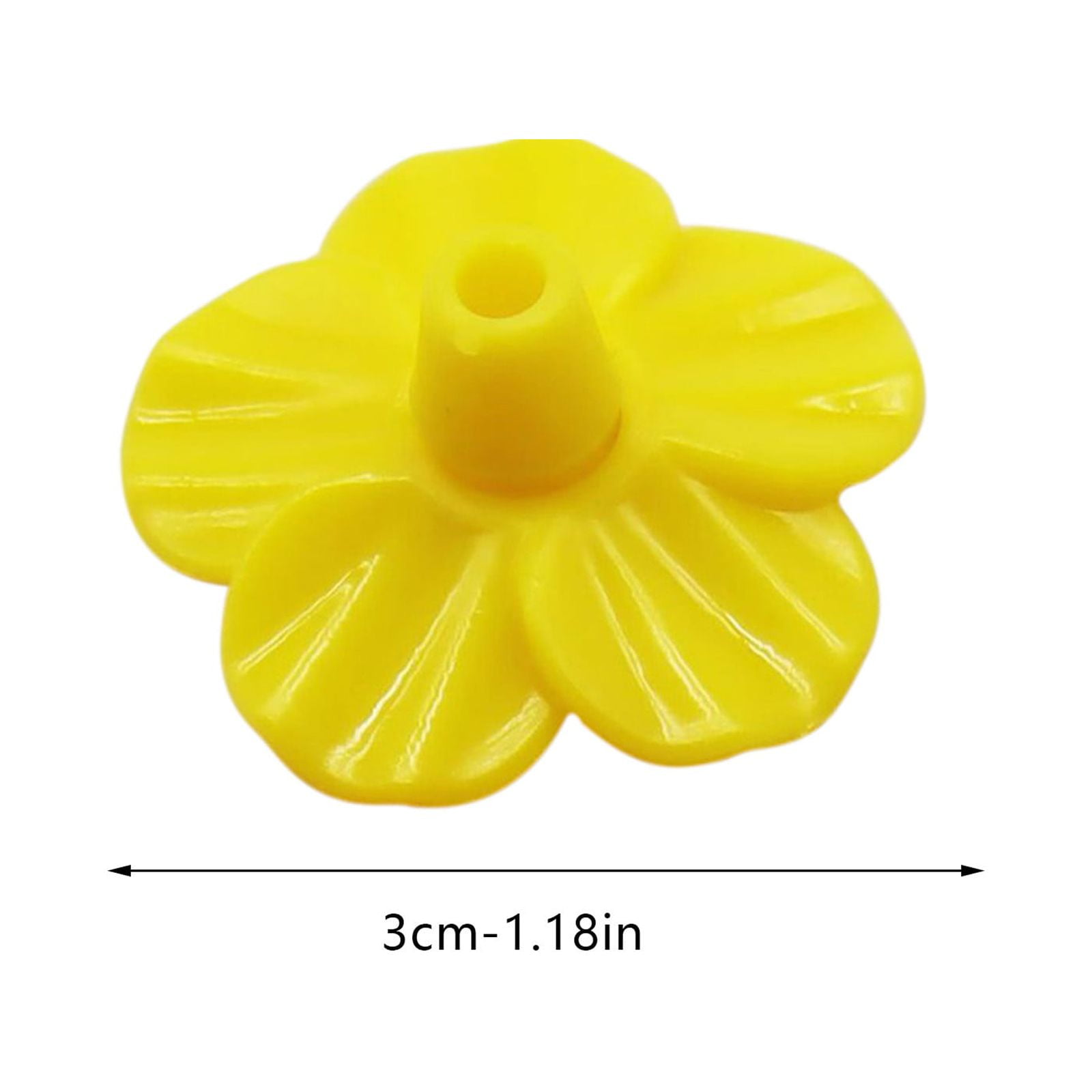 Hummingbird Feeders Replacement Flowers, 5Pcs Feeding Ports Replacement Bird Feeder Replacement Parts for Hummingbird Feeder Hanging Feeder, Red Yellow โ image 4