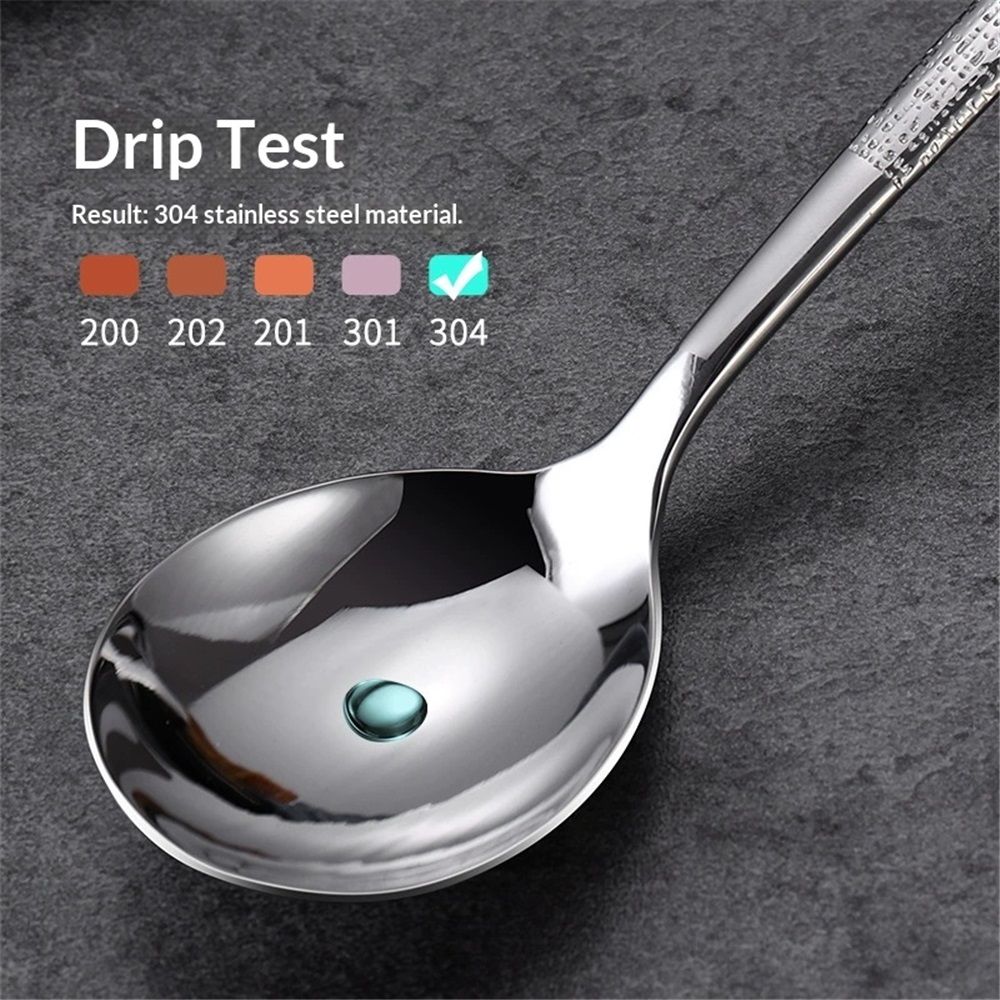 2 pack Stainless Steel Soup Ladle Spoon One Piece Design Restaurant Kitchen Cooking Flatware for Serving Soup Tone โ image 3