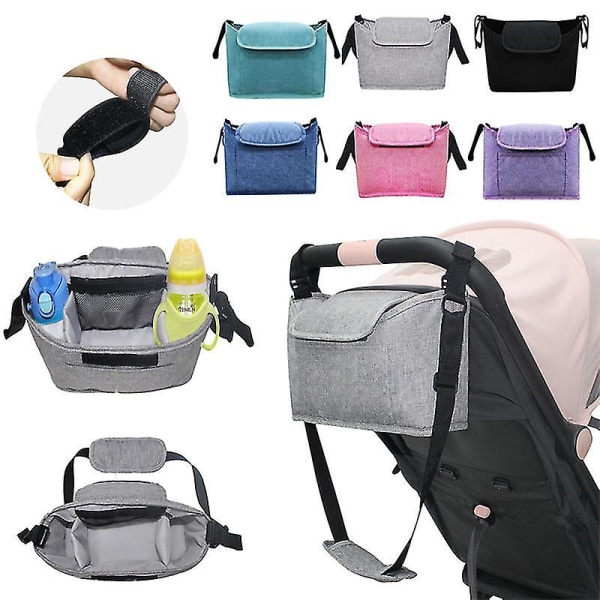 Baby Organizer Stroller Accessories Bag Large Space for All Strollers(Black) — image 2