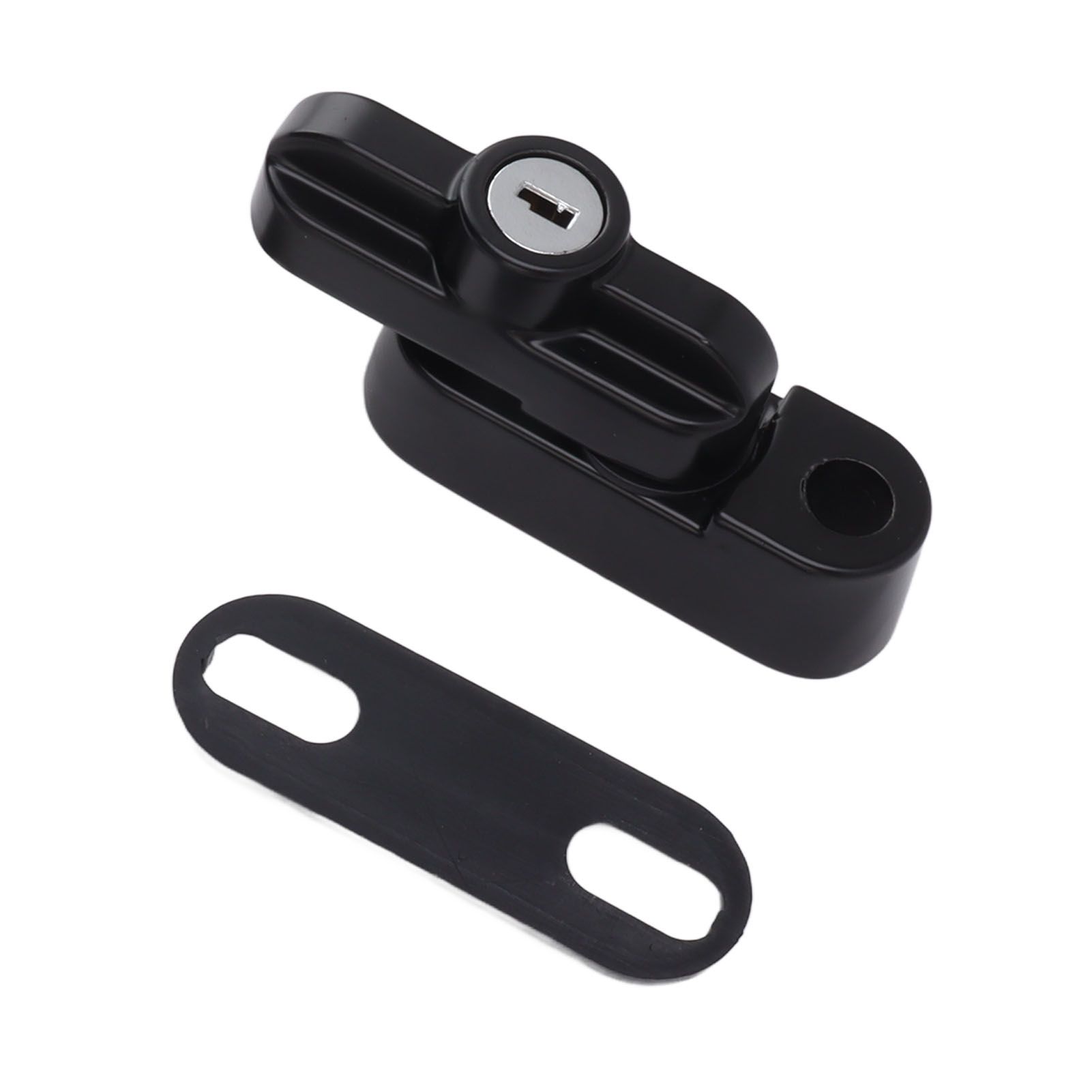External Window Lock Catch Aluminum Alloy Anti Theft Flat Window Buckle Lock for Single Double Windows Black — image 5