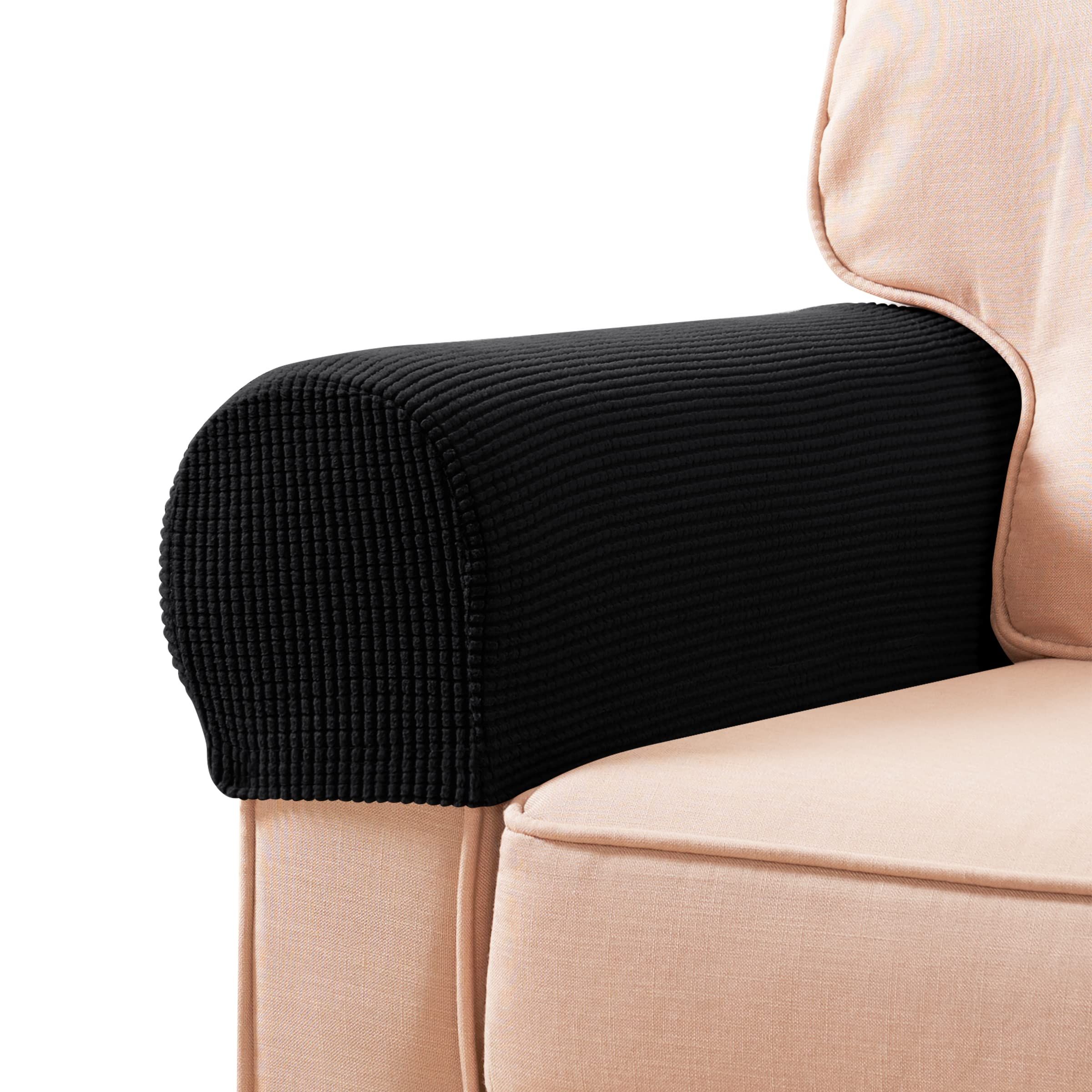 2pc Stretch Armrest Covers Spandex Arm Covers for Chairs Couch Sofa Armchair Slipcovers for Recliner Sofa with Twist Pins