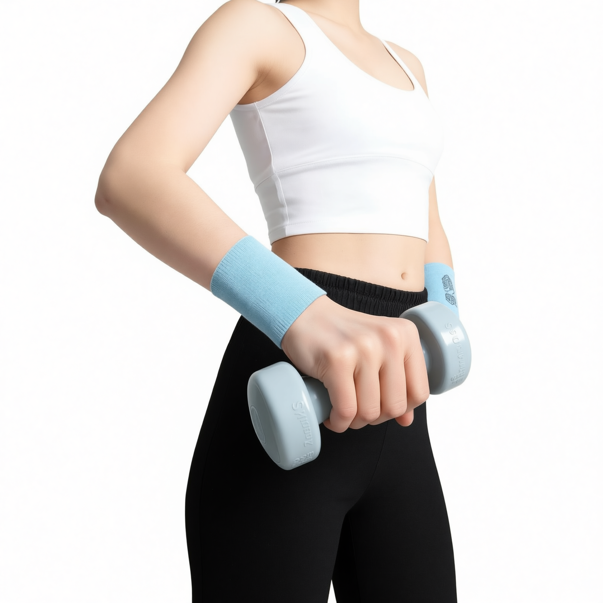 Sports Wristbands Sweat Absorbent Polyester [clear sky blue] dry and breathable + sweat-absorbent and skin-friendly M — image 2