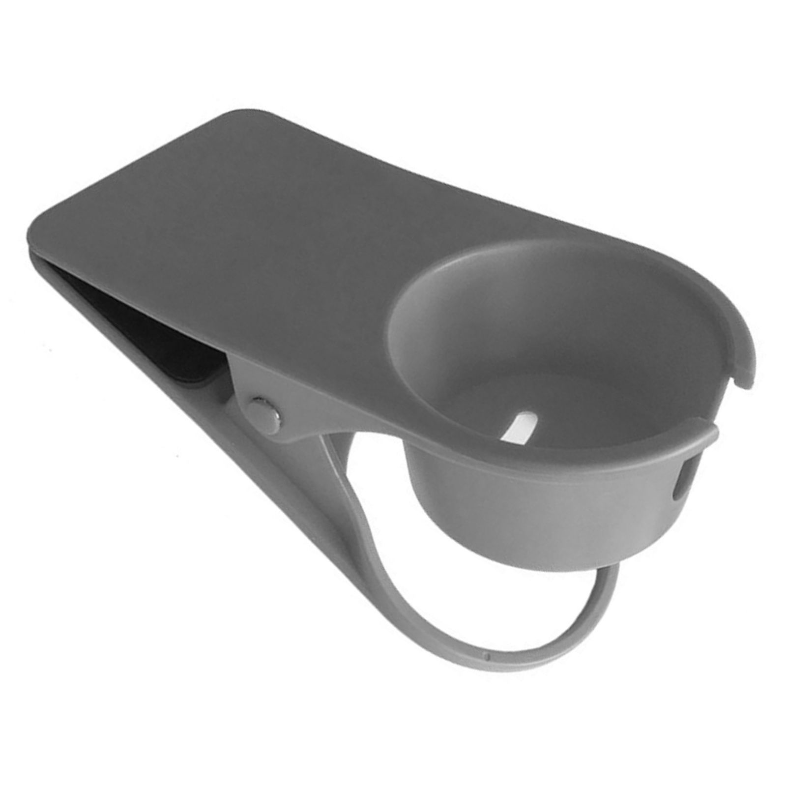Desk Cup Holder Clip Space Saving Large Multifunctional Table Clamp Mug Stand for Beverage Bottle Gray — image 2