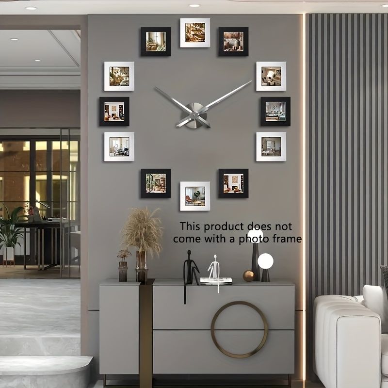 1pc Silent Metal Wall Clock Movement Kit, Clock Dial and Pointer Set, Universal Quartz Mechanism for Home Office Decor, Silvery — image 4