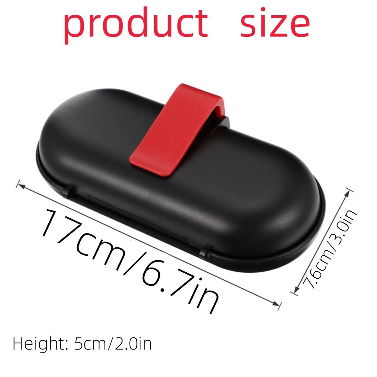 Glasses case - car glasses frame - sun visor sunglasses holder - car glasses case - multifunctional storage box - car storage accessories - hanging glasses โ image 3