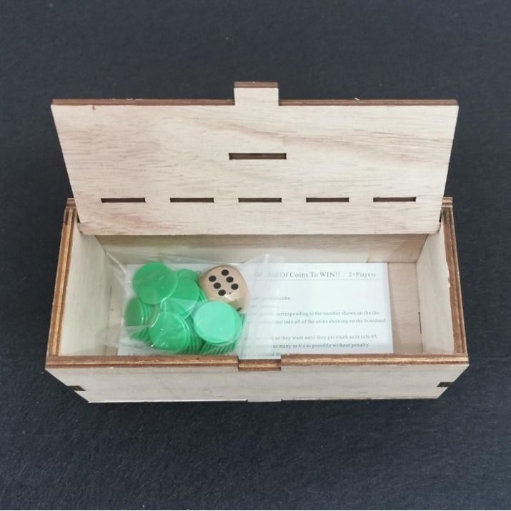 Penny Game - Fun Board Game Works with Pennies, Get Rid of Coins to Win, Coin Game Wood Box for 2-6 Players โ image 3