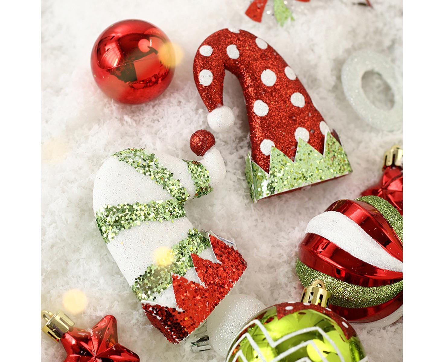 50Pcs Christmas Ornaments SetShatterproof Christmas Ball OrnamentsXmas Seasonal Decorative Assorted Baubles Pendants for Christmas Tree Party Holiday Indoor โ image 5