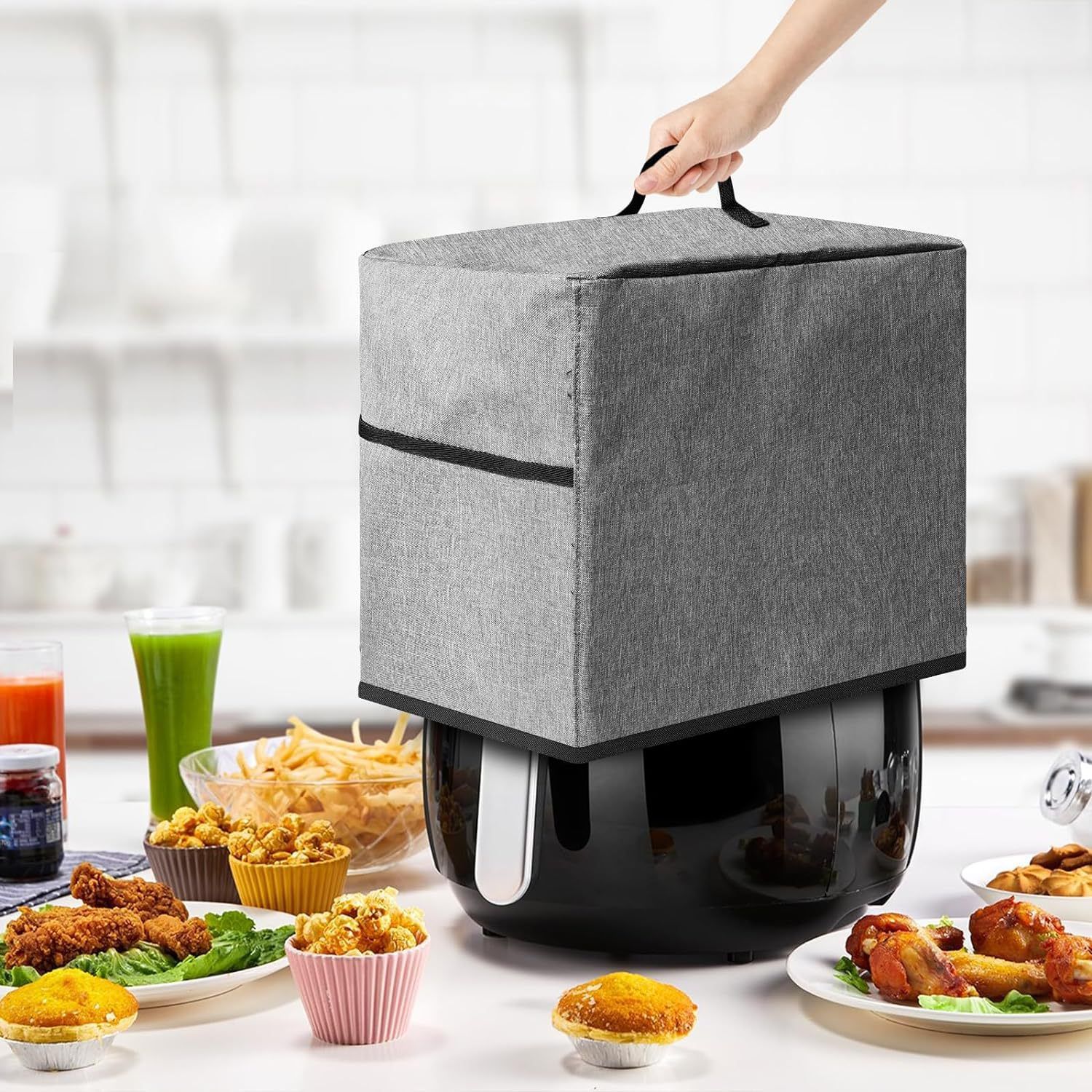 Ice Maker Dust Cover | Ice Cube Machine Protector Shield | Dust Guard, Portable Cover with Storage Pouch, Waterproof Appliance โ image 2