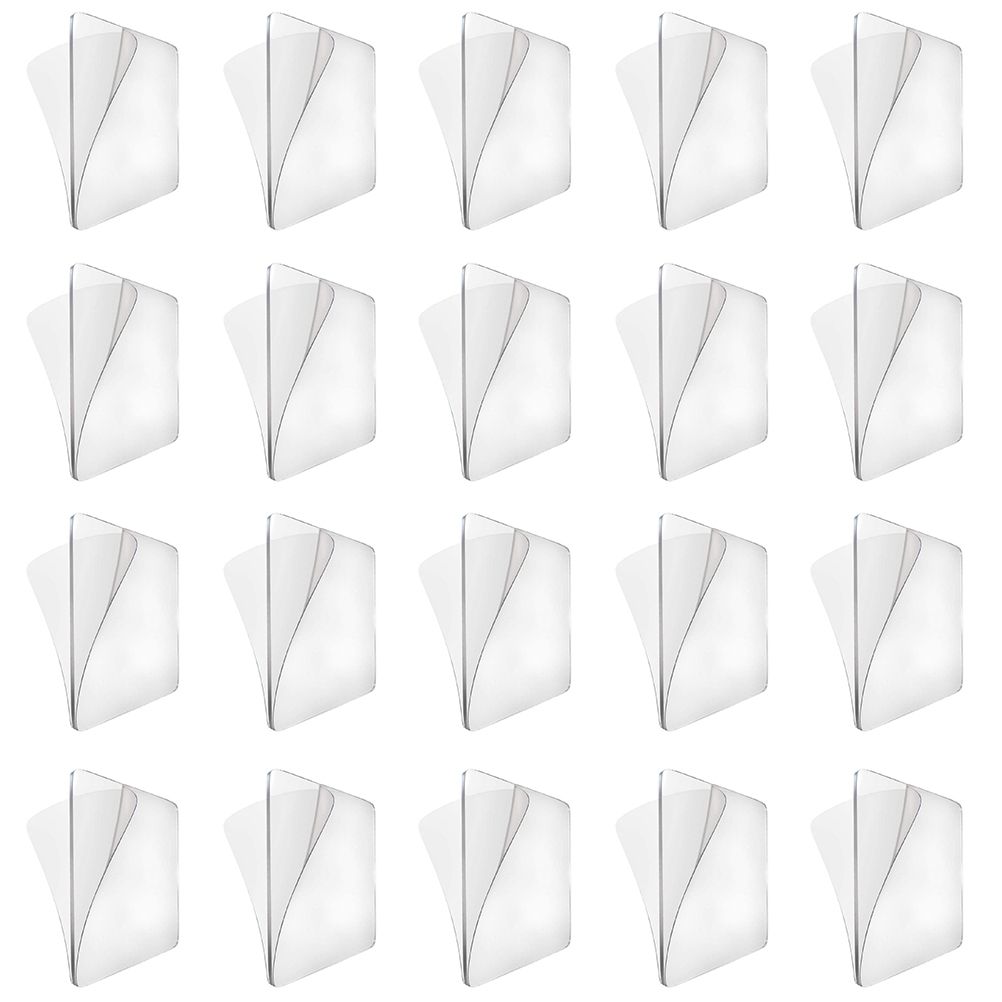 20 pcs Wall Clear Sticky Gel Pads Key Holder Double Side Cell Phone Pads Car Dashboard Wall Mounted Double Sided Stickers โ image 2