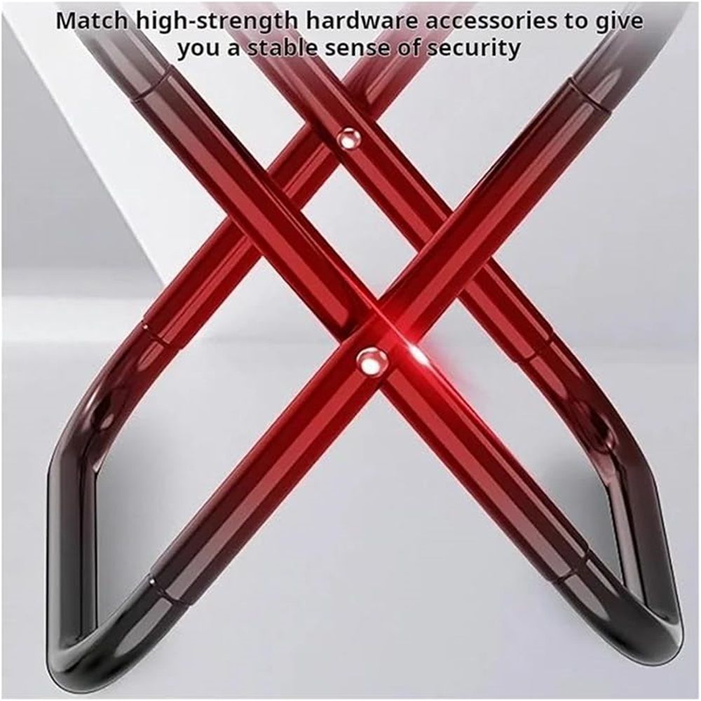 1PCS Outdoor Folding Stool Portable Fishing Chair Mini Small Train Pony Tie Camping Simple Hardware(Black) — image 3