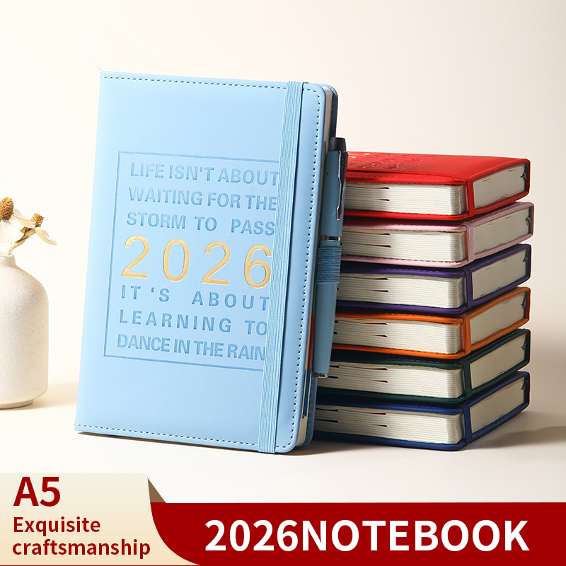 Agenda 2026 - Daily Agenda & Planner - A5 Format - 365 Day Overview - Hardcover - [Light Blue] — image 2