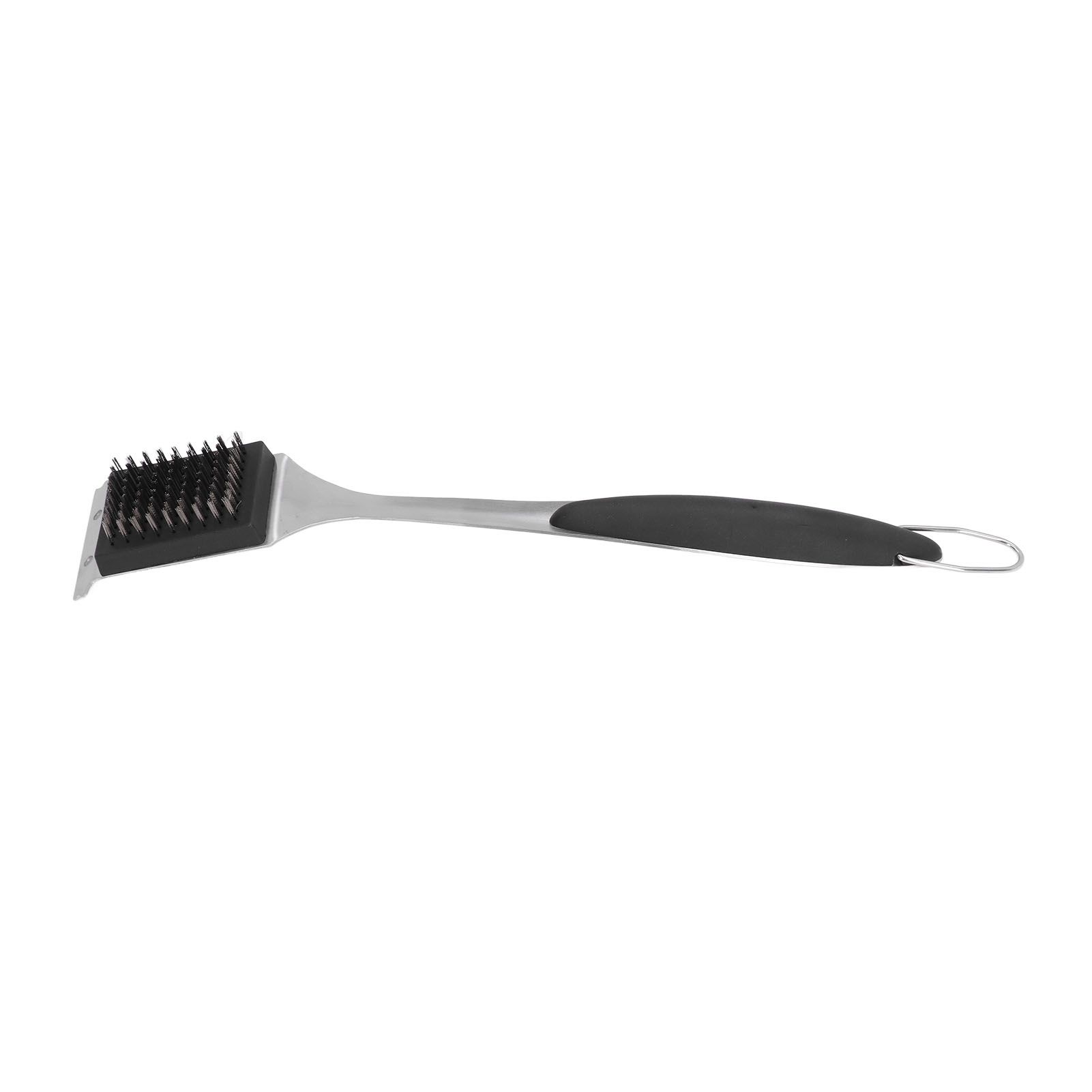 Barbecue Grill Brush Scraper Long Handle Stainless Steel Silver No Scratch Cleaning Portable for BBQ Grilling — image 6