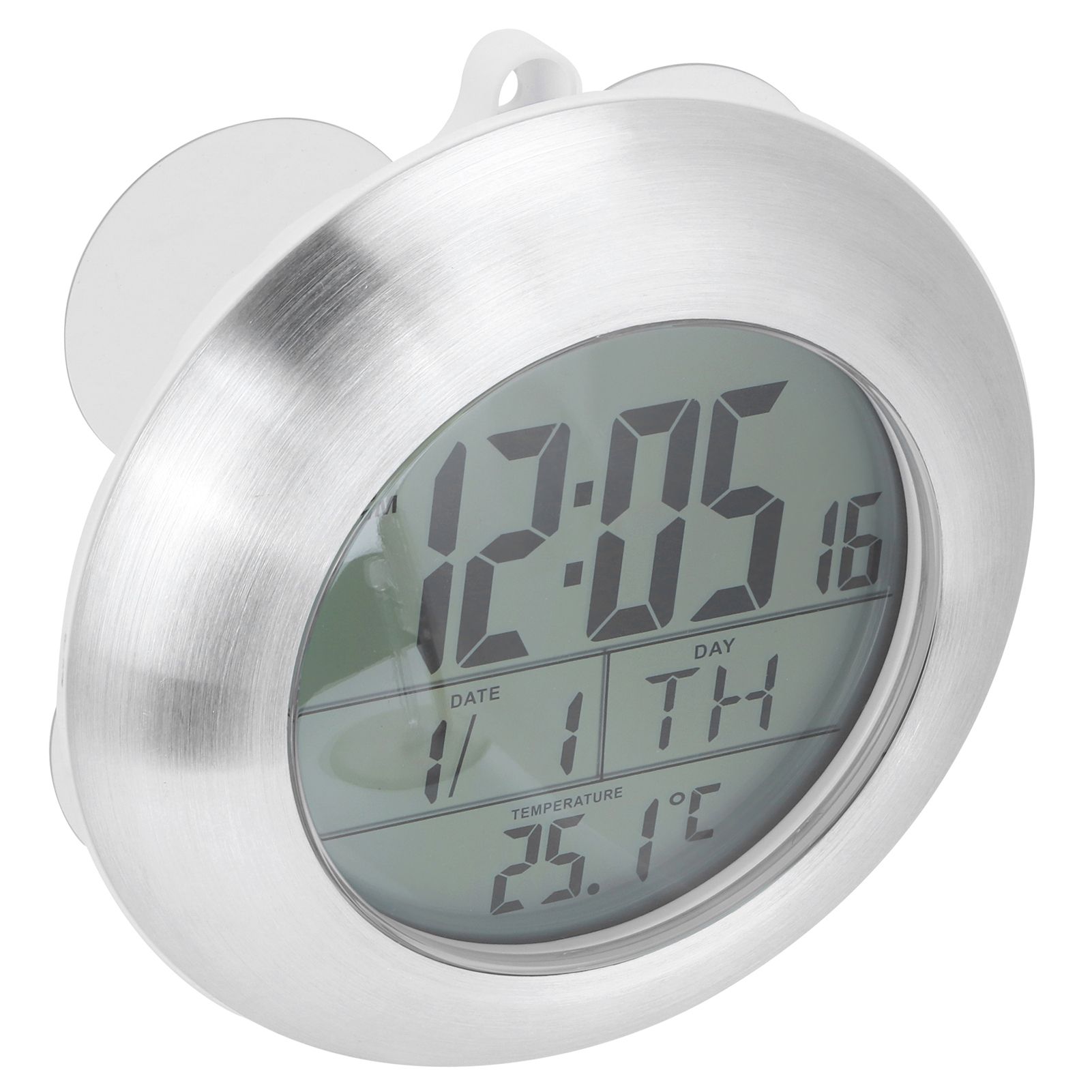 Shower Wall Clock Portable Waterproof Digital Clock with Temperature Calendar Display — image 3
