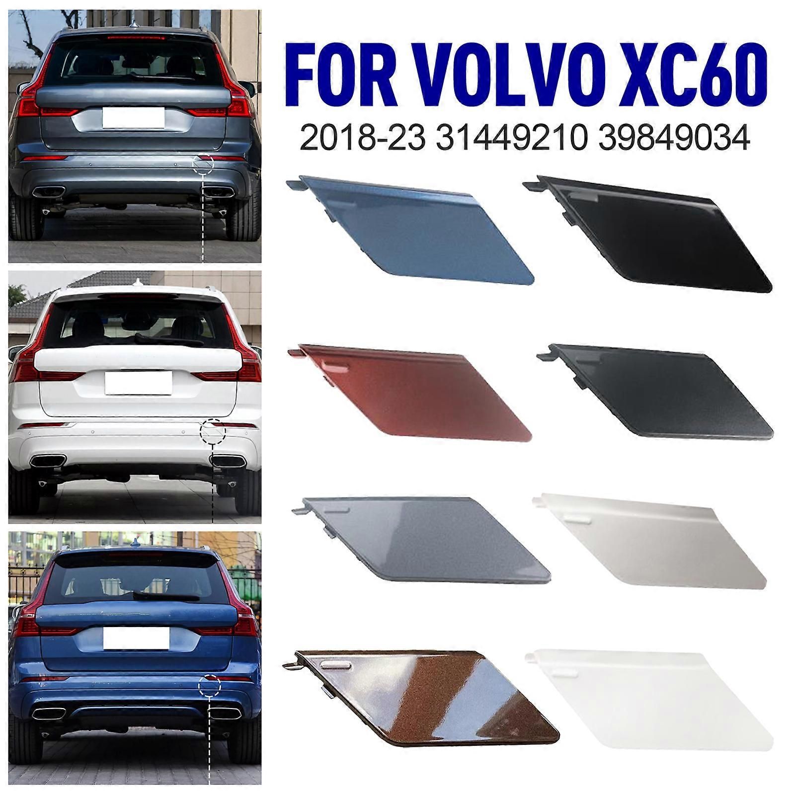 Towbar Hole Protective Cover Rear Bumper For VOLVO XC60 2018-23 39849034 31449210 Pine Gray, ABS material, direct exterior replacement, Grey Color โ image 4