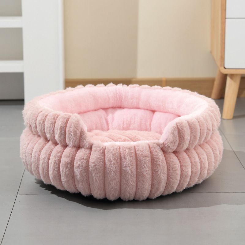Plush Round Bed - Pink, Size S: 40×40×15cm — image 5