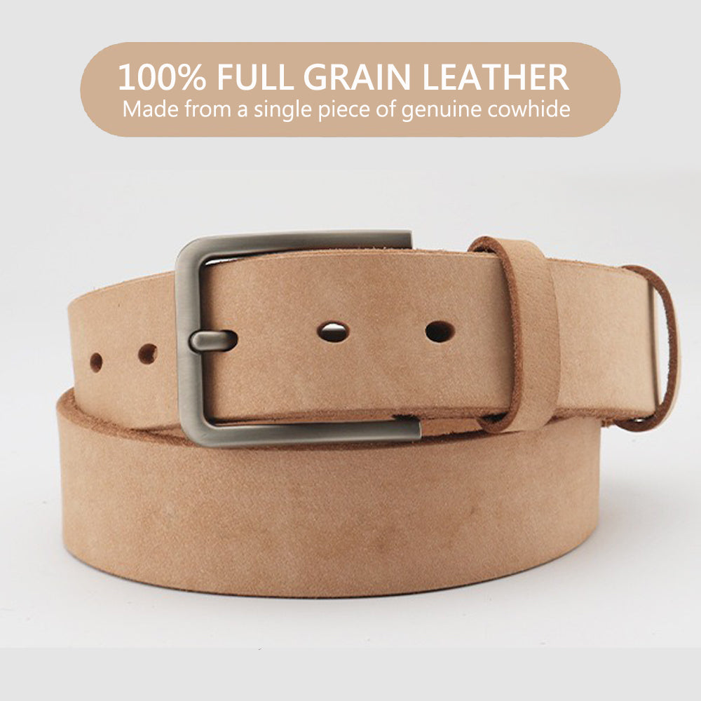 Men's Genuine Leather Belt Full Grain Cowhide Belt with Detachable Buckle (120cm) โ image 2