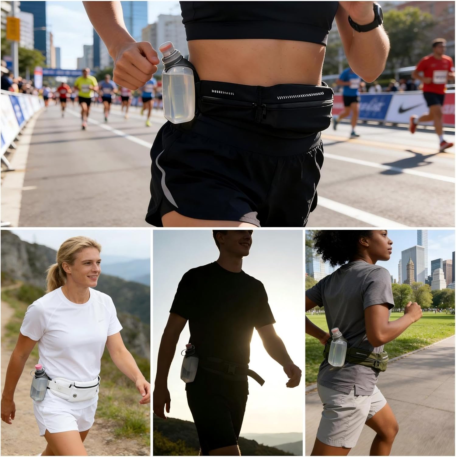 Water Bottle for Running No Bounce Water Bottle with Clip and Cover Cap,BPA-Free Plastic, 8.8oz (250ml) for — image 4
