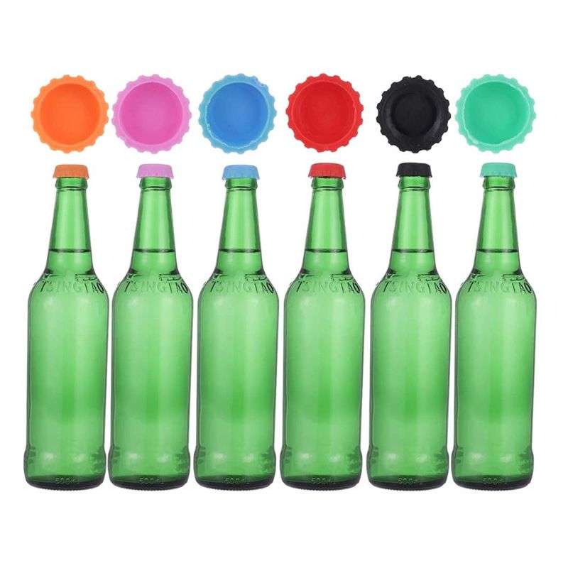 18 PCS Silicone Rubber Bottle Caps, Reusable Beer Caps for Home Brewing Beer, Soft Drink, Wine Bottle, Beer Bottle — image 4