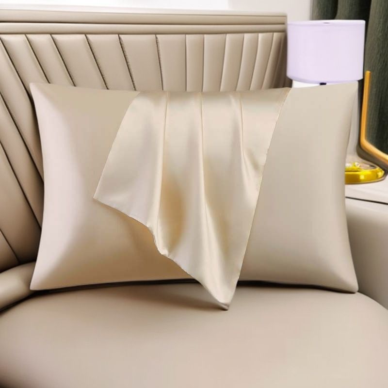 Pillowcase Polyester 60 Thread Count Solid Color Rose red 50*66cm【pack of 2】 — image 5